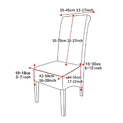 Housse De Chaise De Salle à Manger Extensible Longue Chaise Arrière Couvre Protecteur Noir