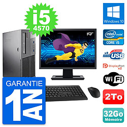 PC Lenovo M93p SFF Ecran 19" Intel i5-4570 RAM 32Go Disque 2To Windows 10 Wifi · Occasion 