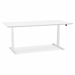 Paris Prix Bureau Électronique Ergonomique Kio 180cm Blanc 