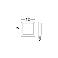 NOVA LUCE Applique e PULSAR Gris Foncé LED 2 W H12