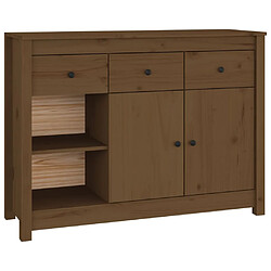 Maison Chic Buffet,Meuble de Rangement,commode pour salon,Cuisine Marron miel 100x35x74 cm Bois massif de pin -MN54310