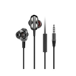 LUUCOZK Écouteurs intra-auriculaires filaires universels 3,5 mm avec micro pour téléphone portable - Argent 