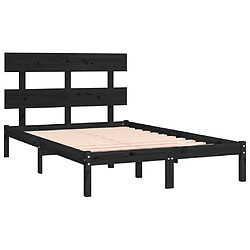 Avis vidaXL Cadre de lit sans matelas noir 200x200 cm bois massif