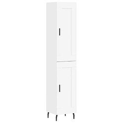 Maison Chic Buffet,Meuble de Rangement,commode pour salon,Cuisine Blanc 34,5x34x180 cm Bois d'ingénierie -MN87606