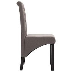 Acheter Maison Chic Lot de 2 Chaises à manger,Chaise pour cuisine,Solide Structure taupe tissu -MN90767