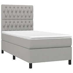 Avis Sommier à lattes et LED,Cadre à lattes de lit avec matelas pour Adulte Gris clair 90x200cm -MN96992