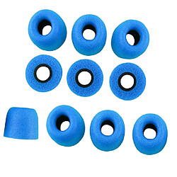 Acheter Embouts en mousse à mémoire avec réduction du bruit, 10 pièces, bleu moyen, 9,9 mm