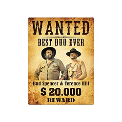 BLECHWAREN FABRIK BRAUNSCHWEIG Bud Spencer & Terence Hill - Panneau métal Wanted 30 x 40 cm 