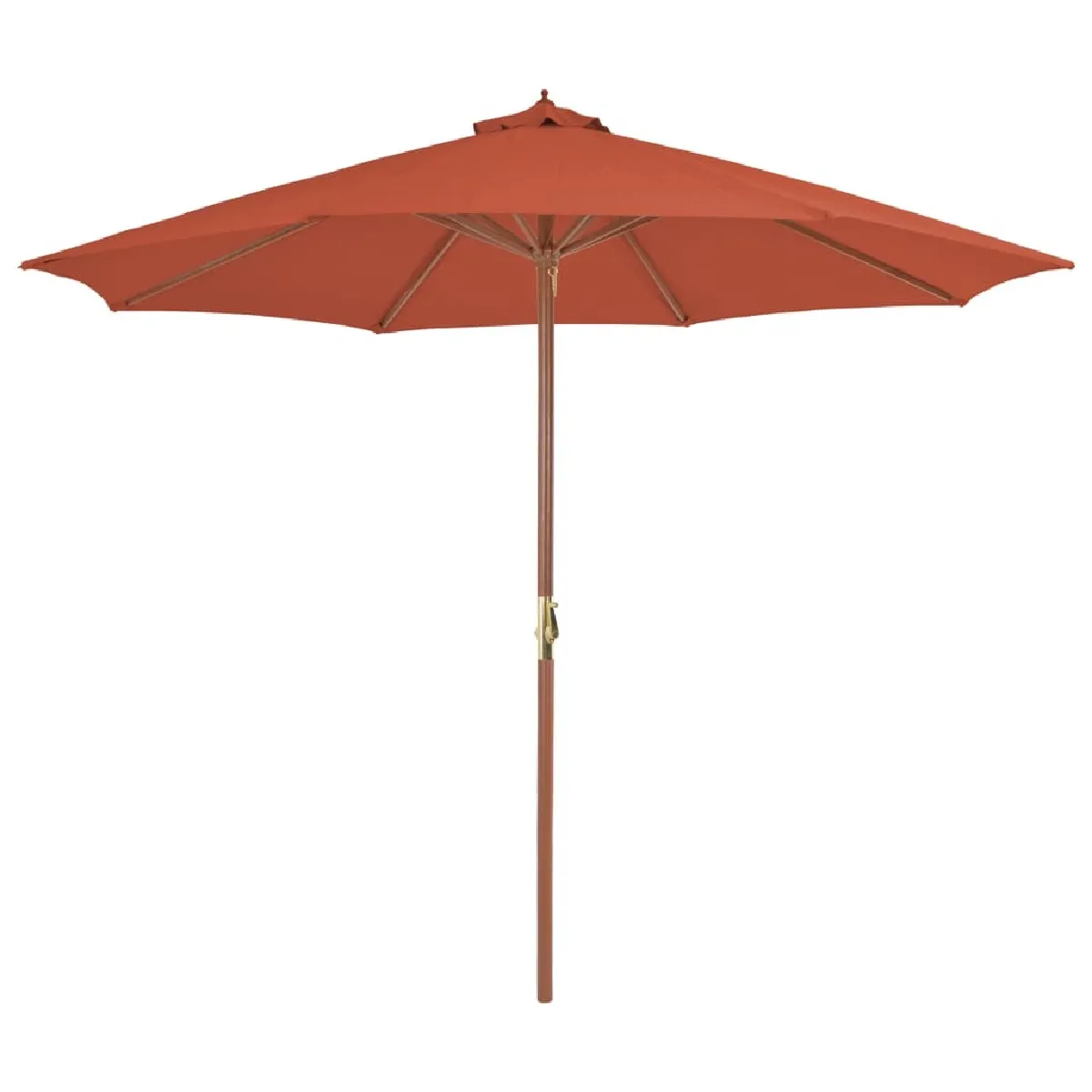 Maison Chic Parasol Jardin | Parasol d'extérieur avec mat en bois 300 cm Terre cuite - GKD14603