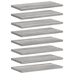 vidaXL Étagères murales 8 pcs sonoma gris 40x20x1,5 cm bois ingénierie