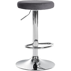 Non Tabouret de bar Ponte velours chrome