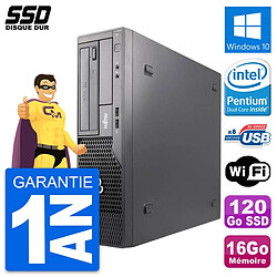 PC Fujitsu Esprimo E500 E85+ DT Intel G630 RAM 16Go SSD 120Go Windows 10 Wifi - Occasion