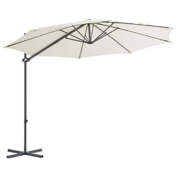 vidaXL Parasol de jardin en porte-à-faux avec mât en acier sable