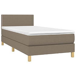 Avis Sommier à lattes LED,Cadre à lattes de lit avec matelas pour Adulte Taupe 90x200 cm Tissu -MN26828