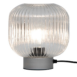 Sampa Helios Lampe design Louisa métal argenté compatible LED Lampe Louisa en métal argenté et verre transparent, puissance maximale de 40W et un culot d ampou...