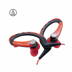 Écouteurs De Sport Filaires Intra-Auriculaires D'Origine Audio-Technica Ath-Sport1Is Avec Contrôle Rouge 