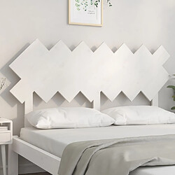 Avis Maison Chic Tête de lit scandinave,Meuble de chambre Blanc 151,5x3x81 cm Bois massif de pin -MN35814