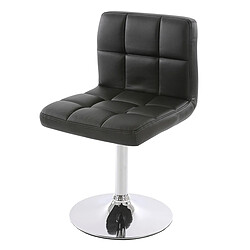 Decoshop26 Lot de 2 chaises fauteuils de salle à manger en synthétique noir CDS04068 pas cher