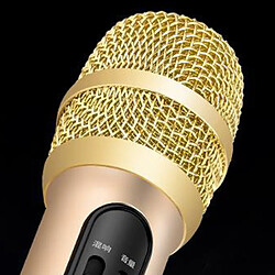 Microphone à Condensateur DJ Sans Fil KTV Karaoké Ordinateur Micro En Direct Pour Android Champaign Gold pas cher