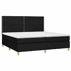 Avis Sommier à lattes,Cadre à lattes de lit et matelas et LED pour Adulte Noir 200x200 cm Tissu -MN91567