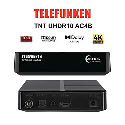 Récepteur TNT Ultra HD 4K TELEFUNKEN UHDR10 AC4B – Fonction TimeShift, Lecteur Multimédia, Enregistrement sur USB PVR 