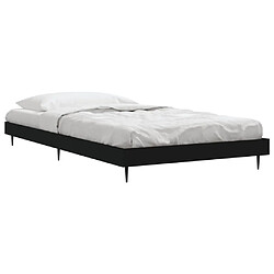 Avis Maison Chic Lit adulte - Lit simple Cadre de lit,Structure du lit Contemporain noir 90x200 cm bois d'ingénierie -MN94582