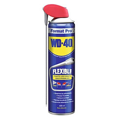 Lubrifiant dégrippant WD 40 aérosol de 400ml avec tube flexible 18 cm repositionnable