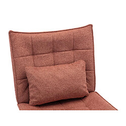 Acheter Vente-Unique Fauteuil avec repose-pied en tissu terracotta MARACAO