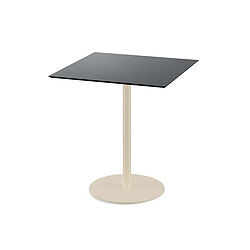 Materiel Chr Pro Urban table de bistrot avec piètement sable + plateau HPL noir 70x70 cm - Veba