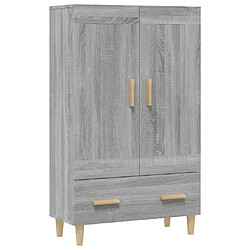 vidaXL Buffet Sonoma gris 70x31x115 cm Bois d'ingénierie