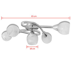 Acheter vidaXL Plafonnier avec abat-jours en verre pour 5 ampoules E14