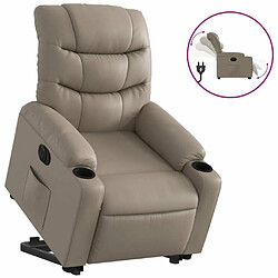 Maison Chic Fauteuil Relax pour salon, Fauteuil inclinable électrique cappuccino similicuir -GKD72121