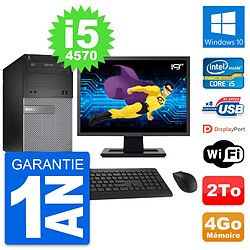 PC Tour Dell OptiPlex 3020 Ecran 19" i5-4570 RAM 4Go Disque 2To Windows 10 Wifi · Occasion 