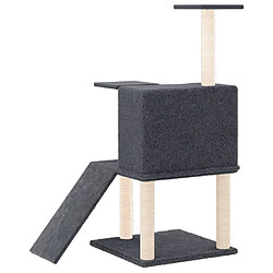 Arbre à chat avec griffoirs,niche pour chat en sisal Gris foncé 109 cm -MN80949 pas cher