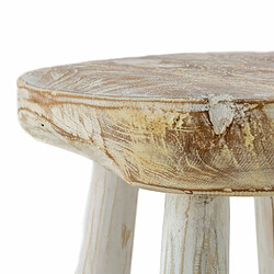 Acheter Tabouret Thai Natura Blanc bois de teck 30 x 45 x 30 cm