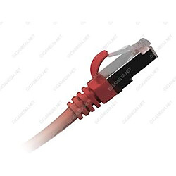 cordon rj 45 - catégorie 6 - sftp - 1 mètre - rouge - gigamédia cat6s1mr