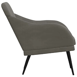 Avis vidaXL Fauteuil Gris foncé 63x76x80 cm Velours