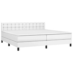 Avis Sommier à lattes et LED,Cadre à lattes de lit avec matelas pour Adulte Blanc 200x200 cm -MN50858