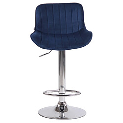 Non Tabouret de bar Lentini velours chrome