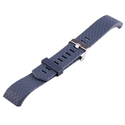 Wewoo Bracelet bleu foncé pour Montre Fitbit Charger 2 Diamond Texture TPU, pleine longueur: 23cm