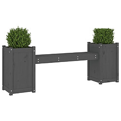 Avis Maison Chic Banc d'extérieur | Banc avec jardinières gris 180x36x63 cm bois massif de pin -GKD48113