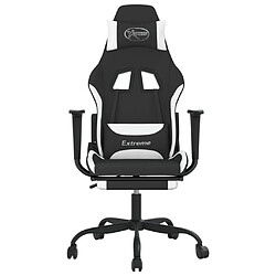 Avis Maison Chic Chaise de jeu, Chaise gaming de massage avec repose-pied, Fauteuil gamer,Chaise de Bureau Noir et blanc Tissu -GKD28306