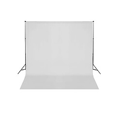 vidaXL Système de support de toile de fond 600 x 300 cm Blanc