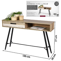 Acheter MEUBLE DE RANGEMENT CONSOLE DECORE AVEC RANGEMENT STRUCTURE EN METAL NOIR 120X30XH77CM+Urban Living