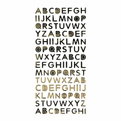 Artemio Alphabet autocollant en PVC - Doré