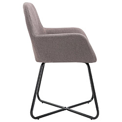 Avis vidaXL Chaises à manger lot de 4 taupe tissu