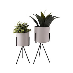 Present Time Duo de Cache-pot Pedestal XL - Gris