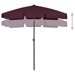 Avis Maison Chic Parasol Jardin | Parasol de plage rouge bordeaux 180x120 cm - GKD95101