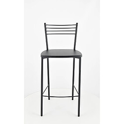 Avis T M C S Tommychairs - Set 2 tabourets ELENA, structure en acier noir mat et assise en bois aniline noir