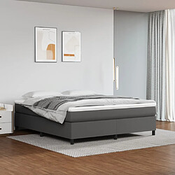 vidaXL Cadre de lit sans matelas gris 160x200 cm similicuir